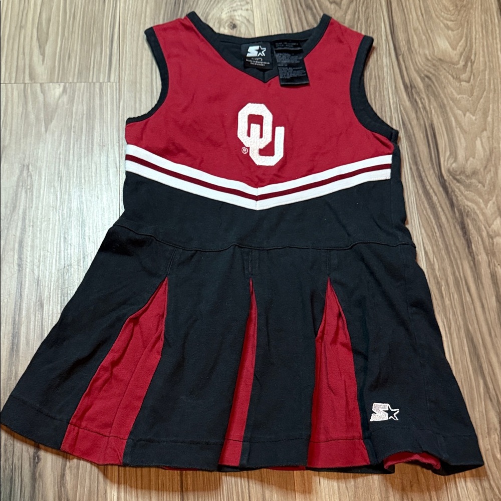 OU Oklahoma Cheer Dress Red & Black 4T